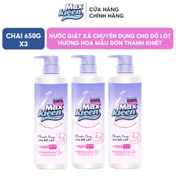 Thumbnail Combo Chai nước Giặt Xả MaxKleen chuyên dụng cho đồ lót Hương hoa mẫu đơn thanh khiết (650g/Chai) 1