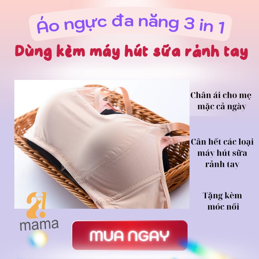 Ảnh Áo lót bầu và hút sữa cho máy không dây Áo ngực bầu dùng cho máy hút sữa rảnh tay 2mama 2