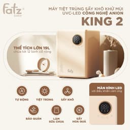Thumbnail Máy tiệt trùng sấy khô khử mùi FATZBABY UVC LED- KING 2- 19L -FB4799BT công nghệ khử mùi Anion 2