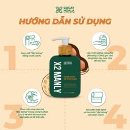 Thumbnail Dung dịch vệ sinh nam Cỏ Cây Hoa Lá X2 Manly Làm sạch vùng đại bàng nam giới 150g 4