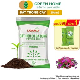 Thumbnail Đất Trồng Cây Greenhome, Bao 20dm3 (10kg), Đầy Đủ Dinh Dưỡng, Tiện Lợi, Dễ Sử Dụng, Chuyên Trồng Rau 1