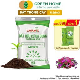 Thumbnail Đất Trồng Cây Greenhome, Bao 6.5dm3 (3kg), Đầy Đủ Dinh Dưỡng, Tiện Lợi, Chuyên Trồng Rau, Hoa, Kiểng 1
