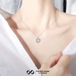 Thumbnail Dây chuyền bạc nữ KYDOPAL đính đá moonstone tiểu hành tinh lấp lánh trang sức cá tính 925- PAL9B12C2 1