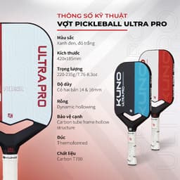 Thumbnail Vợt Pickleball KUNO ULTRA PRO Chính Hãng, phù hợp mọi người chơi, dòng Carbon T700 cao cấp bền bỉ 1