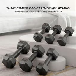 Thumbnail Tạ Tay 2KG 3KG 5KG 8KG Cement hàng cao cấp Yasu thể Dục Tại Nhà Tập Gym Yoga Pilates 1