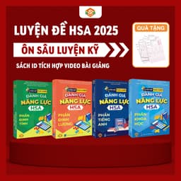 Thumbnail Combo 4 Sách luyện đề thực chiến đánh giá năng lực HSA (Định tính + Định Lượng + Khoa Học + Tiếng Anh) 1