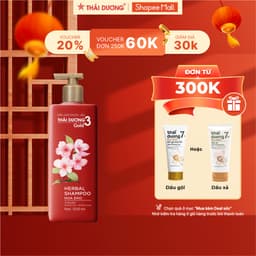 Thumbnail Dầu gội Thảo dược Thái Dương 3 Gold Hoa Đào Chai 500ml, 333ml - Sao Thái Dương 2