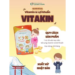 Thumbnail Kẹo Dẻo Vị Cam Bổ Sung Vitamin và Lợi Khuẩn Genki Fami Nhật Bản 4