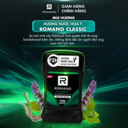 Thumbnail Sáp ngăn mùi cho nam Romano 50g - Khử mùi 72H, lưu hương Ý dài lâu 1