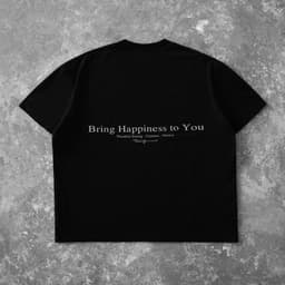 Thumbnail Áo Thun Basic Đơn Giản Đen Tag Logo Kim Loại - Brand TSUN Chính Hãng - Metal Woo Logo Black - Unisex 3