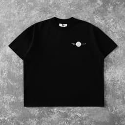 Thumbnail Áo Thun Basic Đơn Giản Đen Tag Logo Kim Loại - Brand TSUN Chính Hãng - Metal Woo Logo Black - Unisex 1