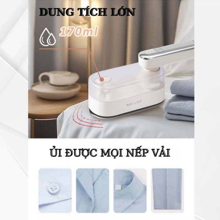 Ảnh Bàn ủi hơi nước cầm tay SOKANY SK-11045 công suất lớn 1200W, là siêu phẳng, siêu nhanh, nhỏ gọn tiện lợi cho cả gia đình 2