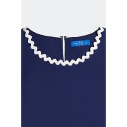Thumbnail TheBlueTshirt - Áo Croptop sát nách cotton cổ tròn viền ren zigzag cho nữ - ZigZag Lace Top - Women 4