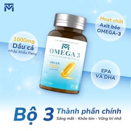 Thumbnail Viên uống dầu cá VTM OMEGA 3 tăng cường thị lực, bảo vệ tim mạch - lọ 90 viên 3