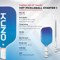 Thumbnail Vợt Pickleball Kuno Starter 1 Chính Hãng dành cho người mới chơi đến người chơi trung bình 2