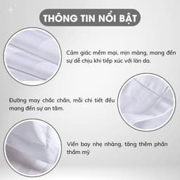Thumbnail Vỏ Áo Gối Nằm Sọc 3F A Concept Decor Áo Gối Nằm Trắng sọc Chuẩn Khách Sạn Cao Cấp Vỏ Áo Gối Mềm Mịn 50x70cm 60x80cm 2