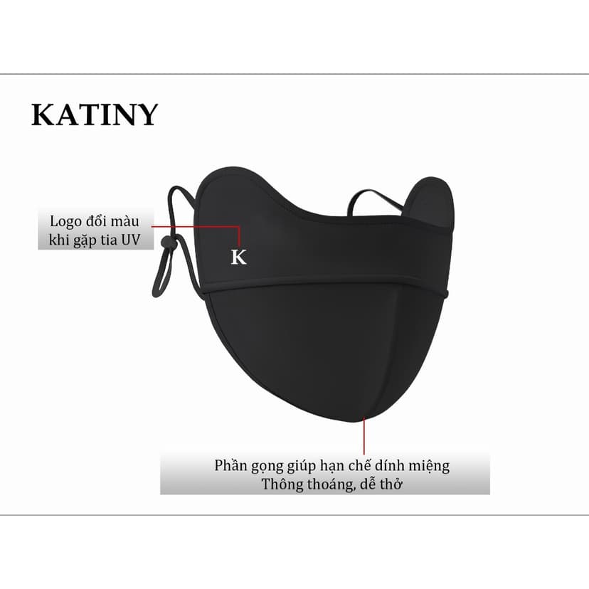 Ảnh Khẩu Trang KATINY 2.0 - có gọng - Chống nắng UPF 50+ chống tia UV chính hãng 1