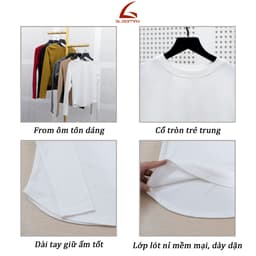 Thumbnail Áo Giữ Nhiệt Cổ Trong Dài Tay Chất Liệu Cotton Lông Thỏ Mềm Mịn , Co Dãn 4 Chiều Gladimax T150 4