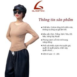 Thumbnail Áo Giữ Nhiệt Cổ Trong Dài Tay Chất Liệu Cotton Lông Thỏ Mềm Mịn , Co Dãn 4 Chiều Gladimax T150 2