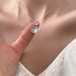 Thumbnail Dây chuyền bạc Mặt trăng ôm mặt trời, Dây chuyền bạc Tiệm bạc 21Centimeters 1