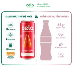 Thumbnail Thùng 12 lon nước giải khát thế hệ mới cela mix 4 vị (320ml/lon) 1