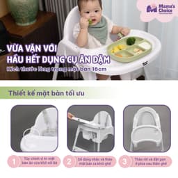 Thumbnail Ghế Ăn Dặm Mama's Choice, Ghế Cho Bé Tập Ăn Dặm, Kiểu Dáng Chắc Chắn Dễ Tháo Lắp và Vệ Sinh 3