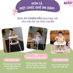 Thumbnail Ghế Ăn Dặm Mama's Choice, Ghế Cho Bé Tập Ăn Dặm, Kiểu Dáng Chắc Chắn Dễ Tháo Lắp và Vệ Sinh 4