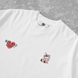 Thumbnail Áo Thun Cặp Đôi LoveTeddy Trái Tim Brand TSUN Chính Hãng, Trắng/Đen, Nam/Nữ,  Form Rộng, Oversize, Bigsize, Localbrand 2