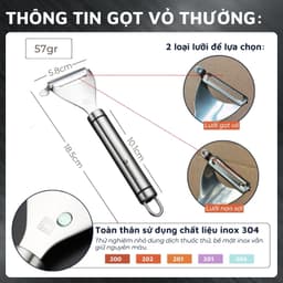 Thumbnail Dụng cụ gọt vỏ, nạo sợi inox 304 DandiHome cao cấp 4