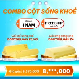 Thumbnail Combo gối sáng chế DOCTORLOAN hỗ trợ nắn chỉnh cột sống bảo vệ đường cong sinh lý 2