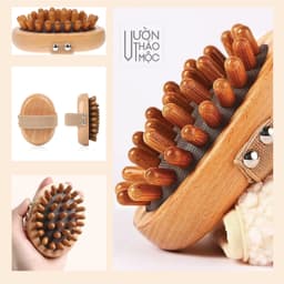 Thumbnail Lược chải đệm khí massage cơ thể bằng gỗ sồi cao cấp Vườn Thảo Mộc chính hãng giảm nhức mỏi toàn thân 2