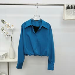 Thumbnail Áo Kiểu Nữ 𝐂𝐂𝐇𝐀𝐓 Dáng Boom Kiểu Liền Mảnh Jenni Chất Liệu Phối Thun Cao Cấp 24ADT8012GT 3