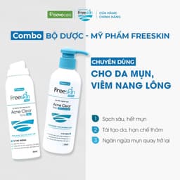 Thumbnail Xịt mụn lưng & Gel tắm ngừa mụn Novocare - Freeskin dùng cho mụn cơ thể, viêm nang lông, viêm da 80ml - 250ml 2