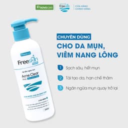 Thumbnail Combo Gel tắm Freeskin Acne Clear Body Shower Gel 250ml & Bọt rửa mặt ngừa mụn Freeskin Cleansing Foam 120ml 1