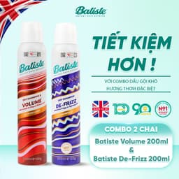 Thumbnail Combo 2 Chai Dầu Gội Khô Chuyên Biệt Batiste Dry Shampoo 200ml Số 1 UK - Dành Cho Tóc Hư Tổn, Khô Xơ 1