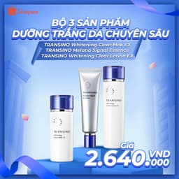 Thumbnail Bộ 3 Sản Phẩm Dưỡng Trắng Da Chuyên Sâu TRANSINO Clear Lotion EX - Melano Essence 30 - Clear Milk 2