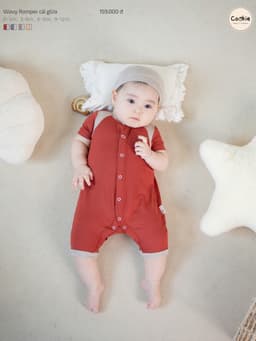 Thumbnail Bodysuit Cho Bé Sơ Sinh COOKIE, Wavy Romper Cài Giữa Cho Bé Từ 0 Đến 12 Tháng 2025 3