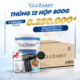 Thumbnail Thùng 12 Tặng 1 Máy MASSA - Gluzabet  Ổn Định Đường Huyết, Ngăn Ngừa Biến Chứng Tiểu Đường, Giảm Tiểu Đêm, Ngủ Ngon 1