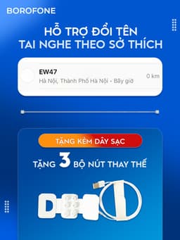 Thumbnail Tai nghe bluetooth không dây Hoco EW04 hỗ trợ định vị, đổi tên, đàm thoại, cảm ứng chạm, nghe nhạc 4h liên tục 2