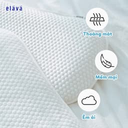 Thumbnail Elava Gối ngủ thoáng khí mềm mại, đàn hồi, nâng đỡ đầu và giúp bé ngủ ngon (tặng kèm vỏ gối) 2