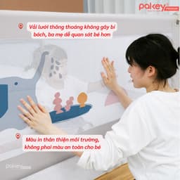 Thumbnail Thanh Chắn Giường PAKEY Premium SV1 Kèm Túi Đựng Đồ,  Khung Dày Dặn Có Bọc Xốp An Toàn Cho Bé 4