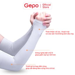 Thumbnail Găng tay chống nắng nam nữ xỏ ngón chống tia UV chất liệu co dãn 4 chiều thoáng mát thấm hút mồ hôi 4