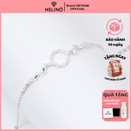 Thumbnail Lắc tay bạc nữ HELINO vòng tay đường tròn đá chấm bi mix lá đá xinh xắn V12 1