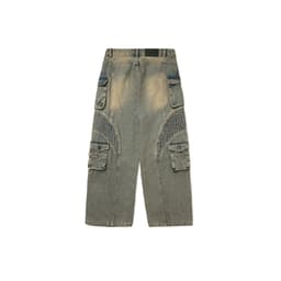 Thumbnail HADES Wash Baggy Denim Trousers Xanh - HADES Brand chính hãng Quần denim dài unisex 1
