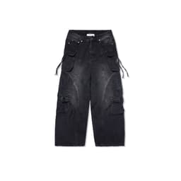 Thumbnail HADES Wash Baggy Denim Trousers Đen - HADES Brand chính hãng Quần denim dài unisex 1