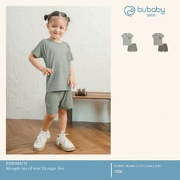 Thumbnail Bubaby - Bộ quần áo ngắn tay hoạ tiết kẻ ngang Siro Bubaby mềm mại cho bé 4