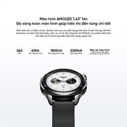 Thumbnail Đồng hồ thông minh Xiaomi Watch S4 - Màn hình AMOLED 1.43 inch - Pin 486mAh hoạt động lên đến 15 ngày 2