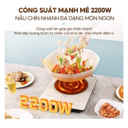 Thumbnail Bếp từ đơn AQUA ICT2201R 2200W, hẹn giờ 8 tiếng, 22 mức chỉnh nhiệt, màn hình tiếng Việt 3