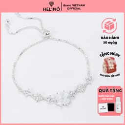 Thumbnail Lắc tay bạc nữ HELINO dây rút cỏ bốn lá đính đá mắt mèo cao cấp trang sức cá tính V18 1