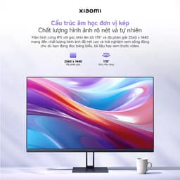 Thumbnail Màn Hình Máy Tính PC Xiaomi Monitor 2K A27Qi 27inch - Tấm Nền LCD IPS -Tần Số Quét 100Hz - Thời gian phản hồi chỉ 6ms 2